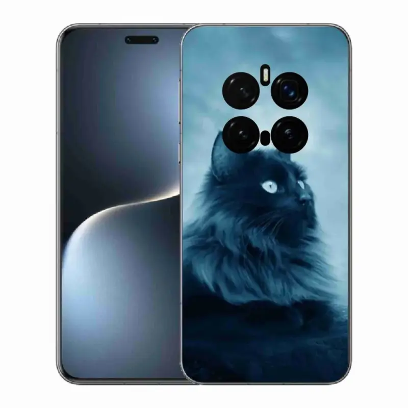 Gelový kryt mmCase na Honor Magic 7 Pro 5G - černá kočka 1 Sleva