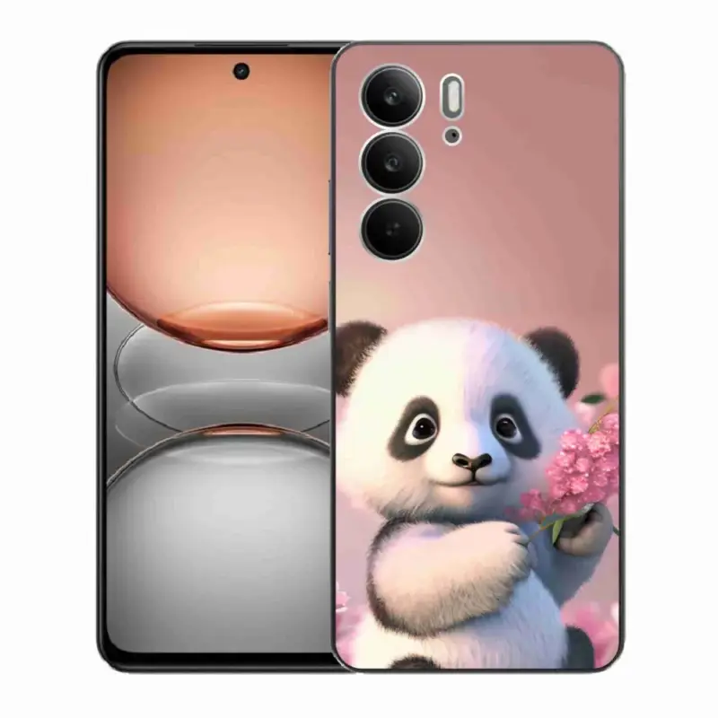 Bezpečná Platba Gelový kryt mmCase na Realme C75 - roztomilá panda