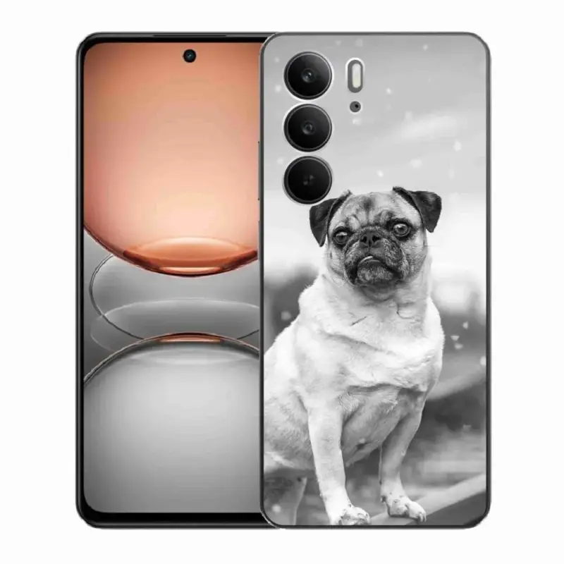 Gelový kryt mmCase na Realme C75 - mops Oblíbený