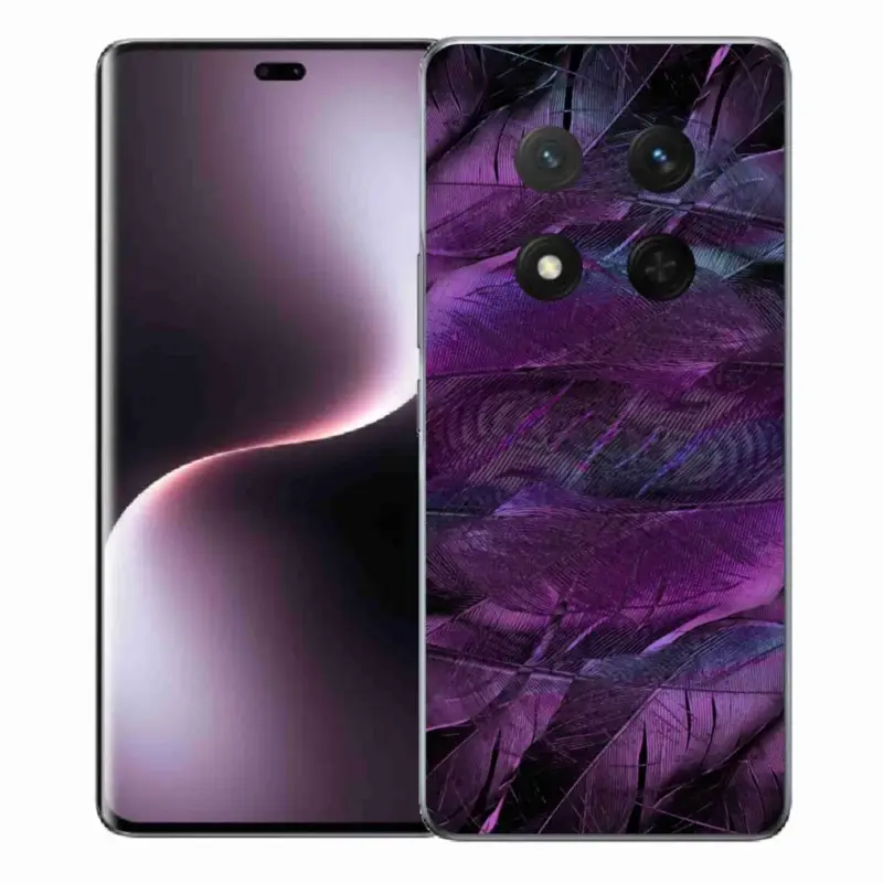 Pouze Dnes Gelový kryt mmCase na Honor Magic 7 Lite 5G - fialová pírka