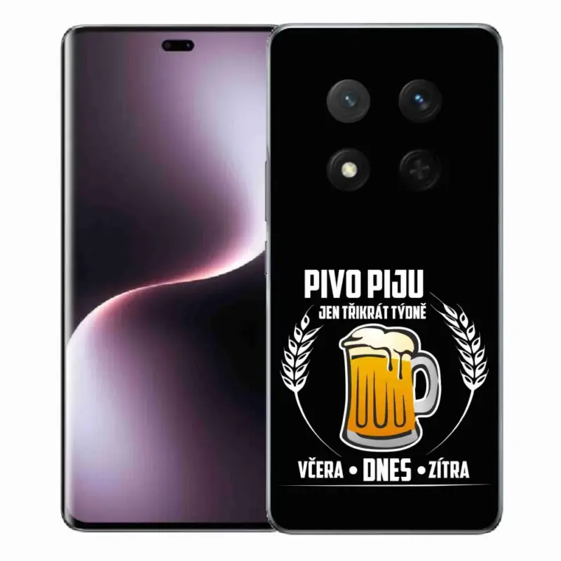 Sleva Gelový kryt mmCase na Honor Magic 7 Lite 5G - pivní motiv černé pozadí