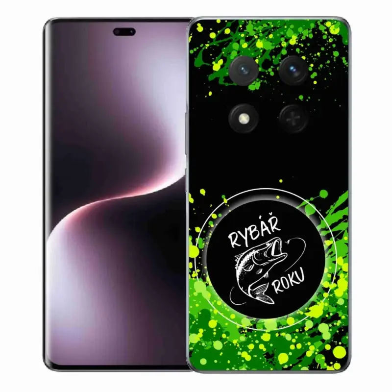 Gelový kryt mmCase na Honor Magic 7 Lite 5G - rybář roku černé pozadí Hit Sezóny