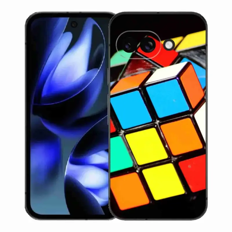 Gelový kryt mmCase na Google Pixel 9a - rubikova kostka Jen Po Omezenou Doba