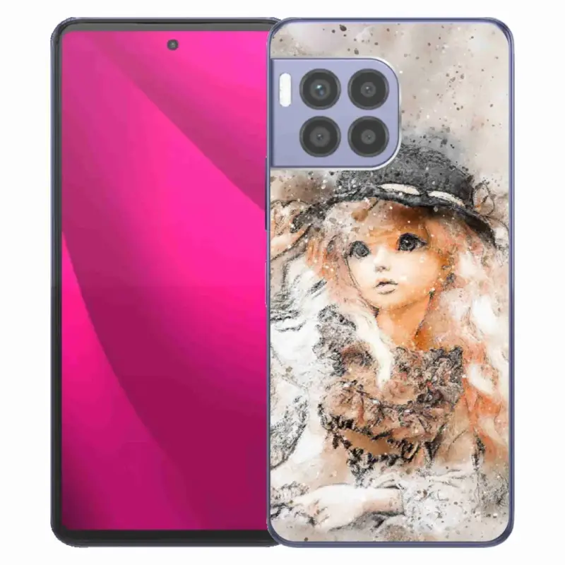 Gelový kryt mmCase na T-Mobile T Phone 2 Pro - holčička s kloboukem Sezónní Sleva