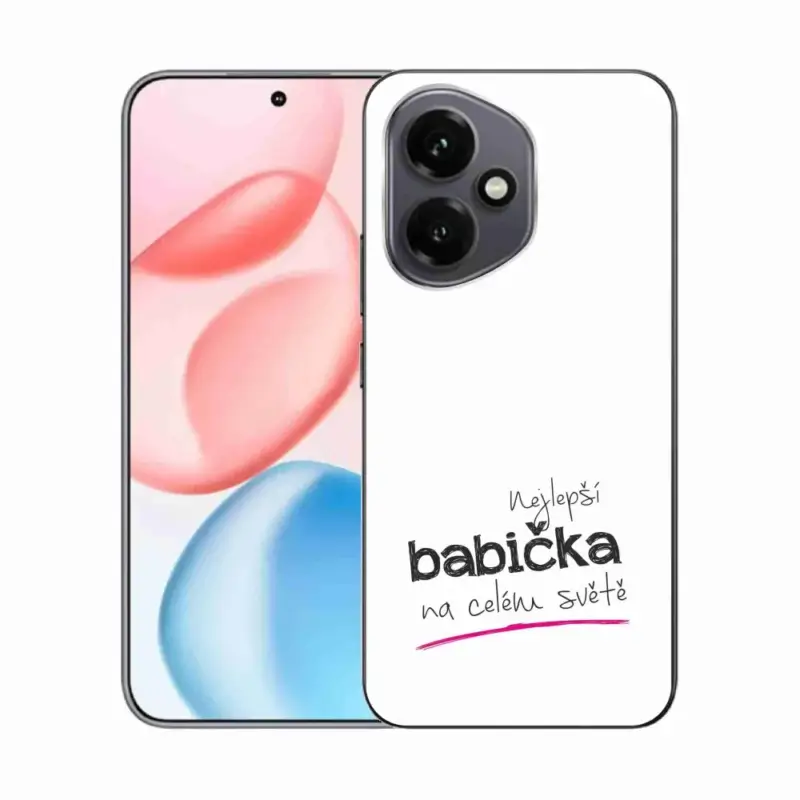Gelový kryt mmCase na Honor 400 - nejlepší babička 4 bílé pozadí Aktuální
