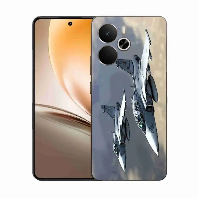 Zlevněný Gelový kryt mmCase na Realme 14 5G/14T 5G - stíhačky