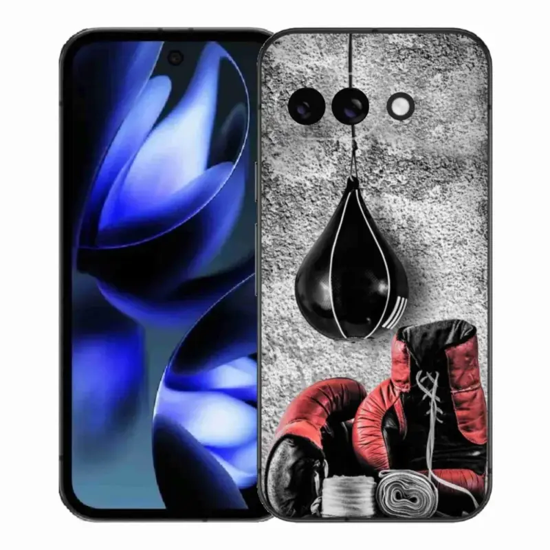 Značkový Gelový kryt mmCase na Google Pixel 9a - boxovací pytel a rukavice