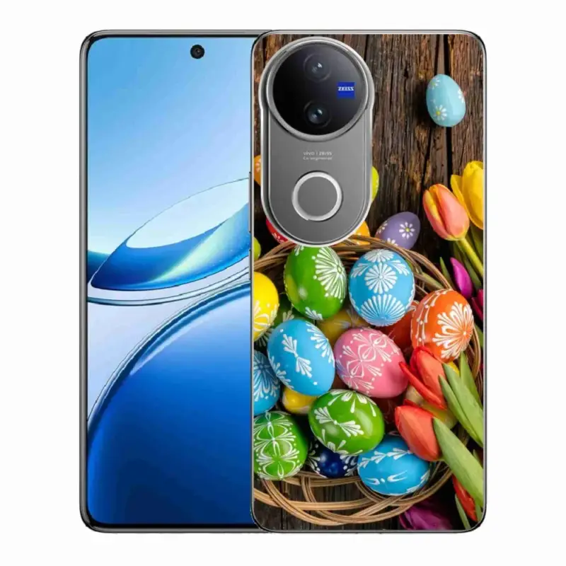 Ihned K Objednání Gelový kryt mmCase na Vivo V50 5G - velikonoční vajíčka