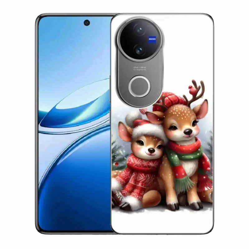 Gelový kryt mmCase na Vivo V50 5G - vánoční sobi Nízká Cena