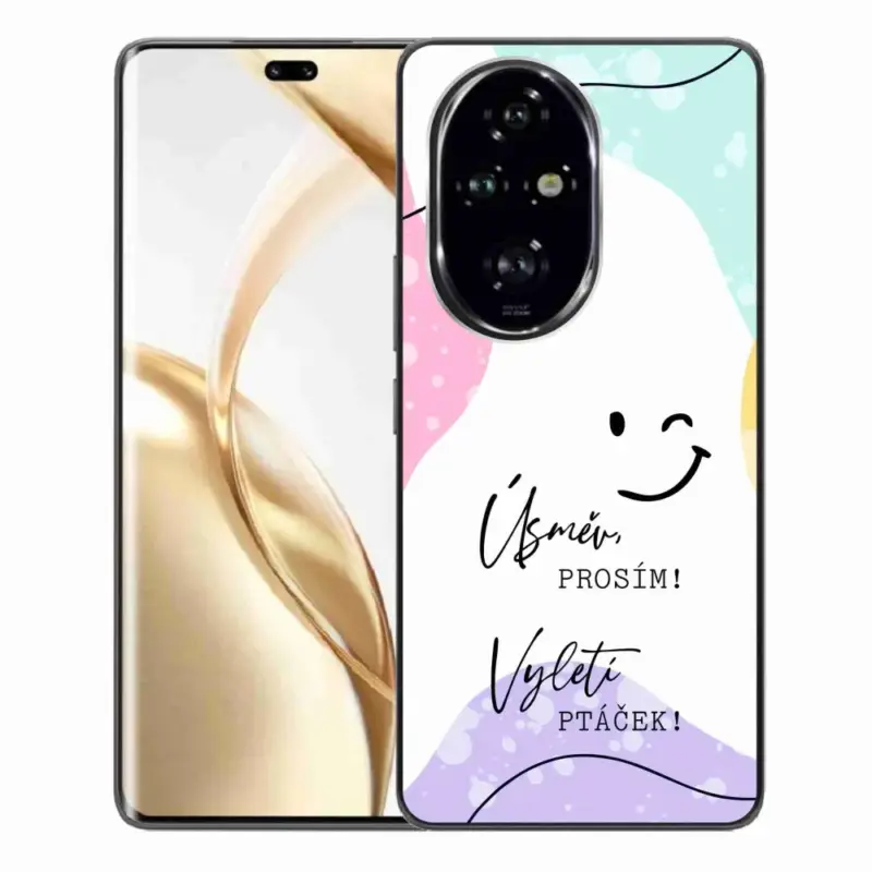 Gelový kryt mmCase na Honor 200 Pro 5G - vtipný text 4 bílé pozadí Vrácení Zdarma