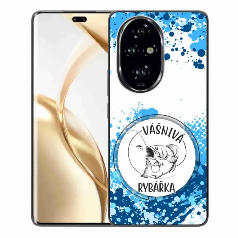 Gelový kryt mmCase na Honor 200 Pro 5G - vášnivá rybářka bílé pozadí Hit Sezóny
