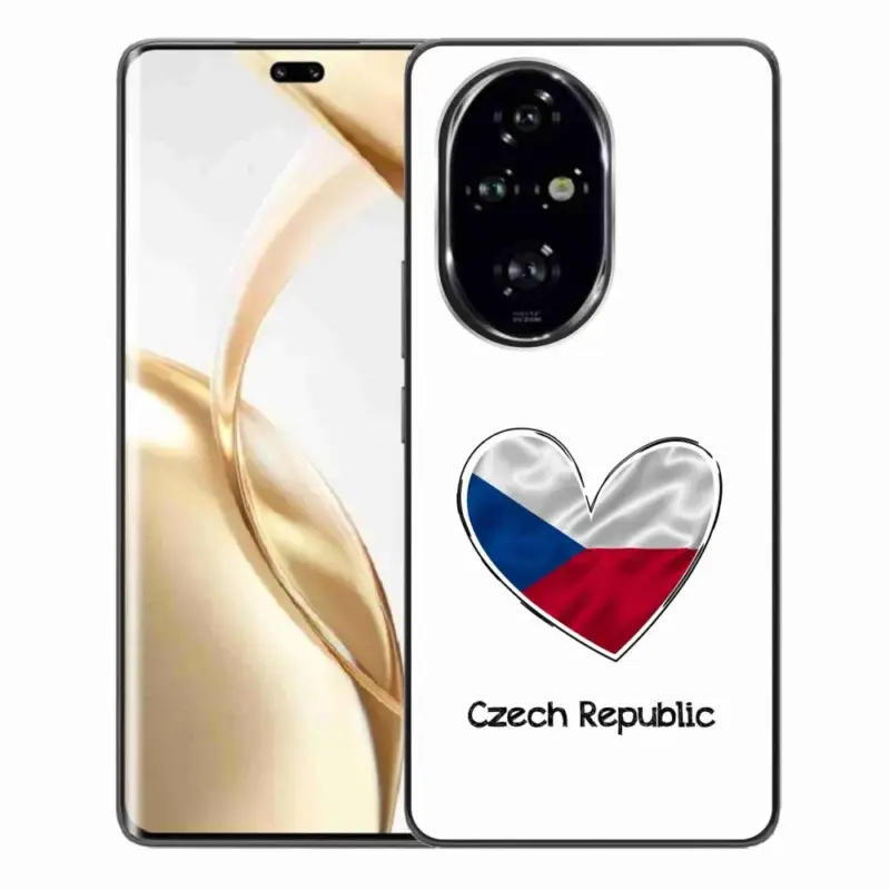 Gelový kryt mmCase na Honor 200 Pro 5G - vlajka srdce bílé pozadí Must-Have