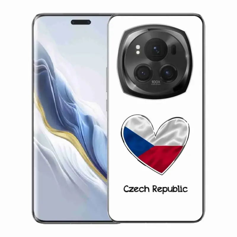 Gelový kryt mmCase na Honor Magic 6 Pro 5G - vlajka srdce bílé pozadí Nejlepší Volba