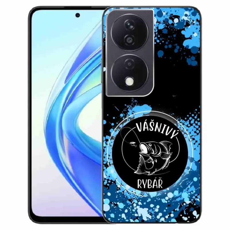 Ihned K Objednání Gelový kryt mmCase na Honor X7b/Honor 90 Smart - vášnivý rybář černé pozadí
