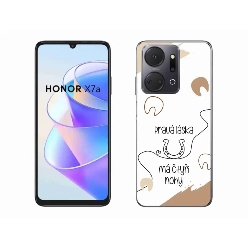 Gelový kryt mmCase na Honor X7a - koňský motiv bílé pozadí Objednat Nyní