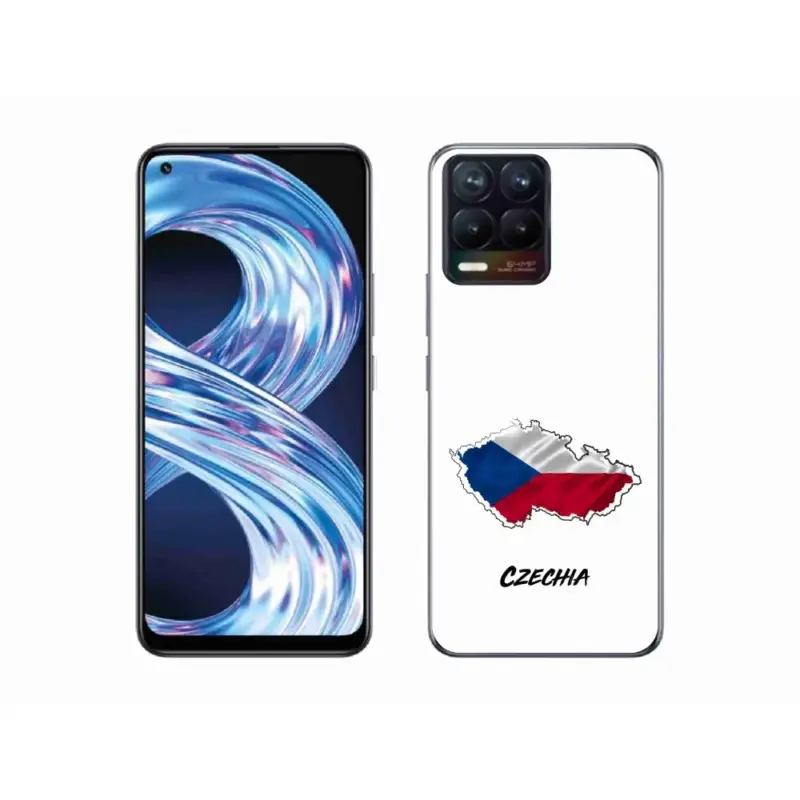 Vrácení Zdarma Gelový kryt mmCase na Realme 8 Pro - Czechia bílé pozadí