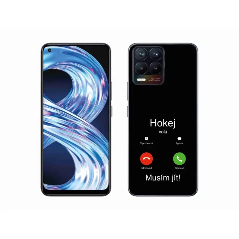 Výprodej Gelový kryt mmCase na Realme 8 4G - hokej volá černé pozadí