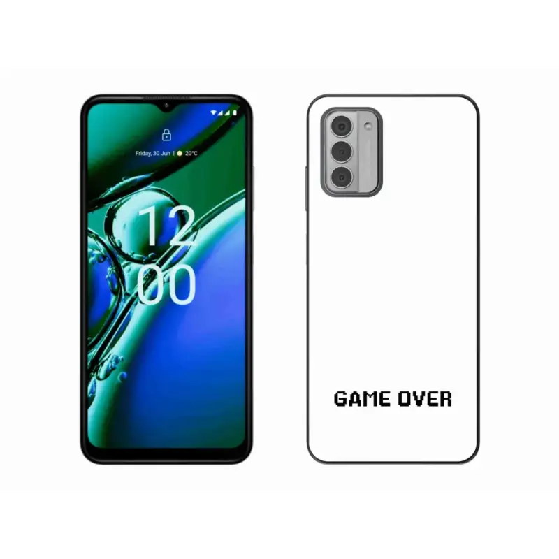 Akční Nabídka Gelový kryt mmCase na Nokia G42 - game over bílé pozadí