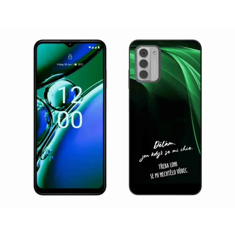 Gelový kryt mmCase na Nokia G42 - vtipný text 12 černé pozadí Omezená Nabídka