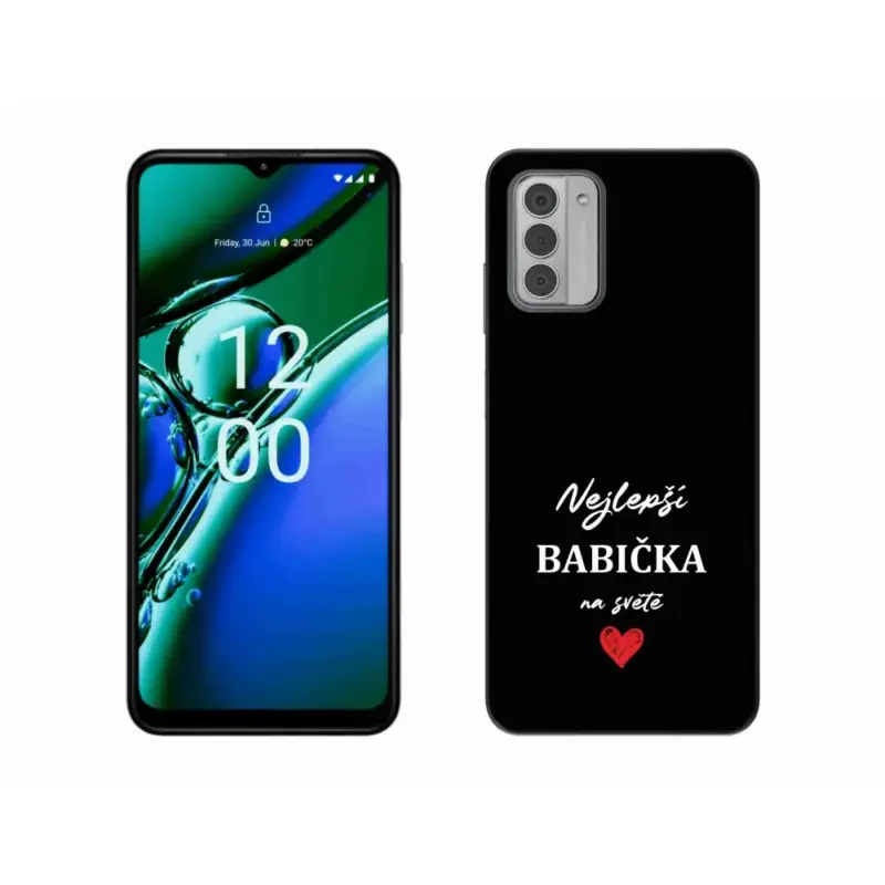 Gelový kryt mmCase na Nokia G42 - nejlepší babička 1 černé pozadí Nízká Cena