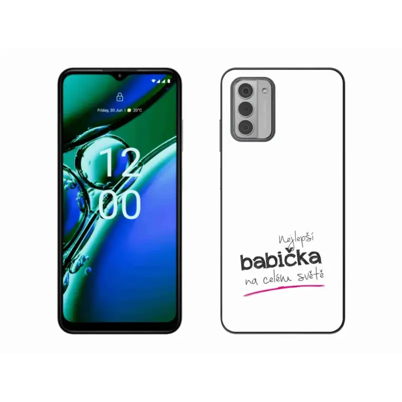 Nejlepší Volba Gelový kryt mmCase na Nokia G42 - nejlepší babička 4 bílé pozadí