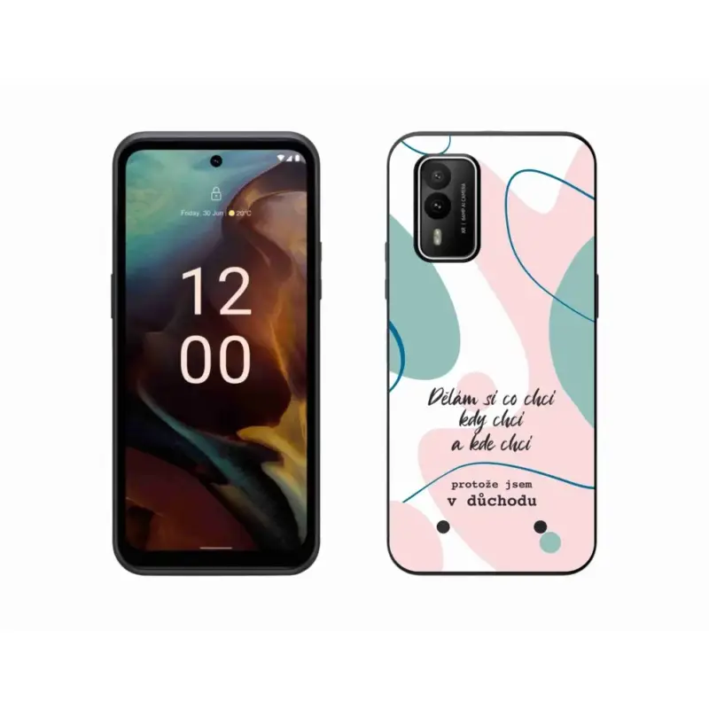 Gelový kryt mmCase na Nokia XR21 - vtipný text 10 bílé pozadí Aktuální