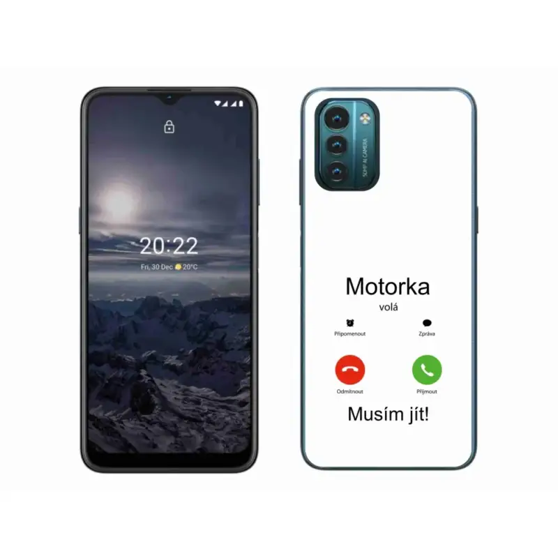 Gelový kryt mmCase na Nokia G11/G21 - motorka volá bílé pozadí Kup Teď