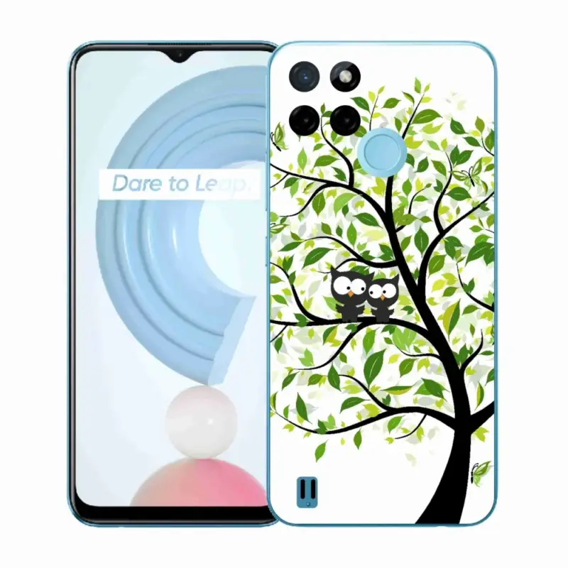 Top Prodej Gelový kryt mmCase na Realme C21Y/C25Y - sovičky na stromě