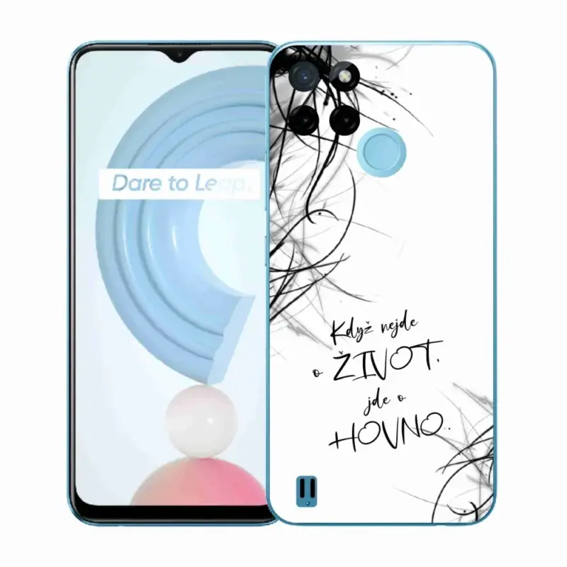 Nakupujte Hned Gelový kryt mmCase na Realme C21Y/C25Y - vtipný text 16 bílé pozadí