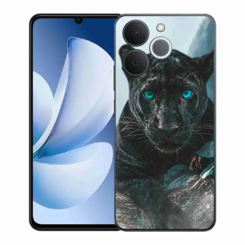 Gelový kryt mmCase na Realme Note 70T - černý panter Sleva