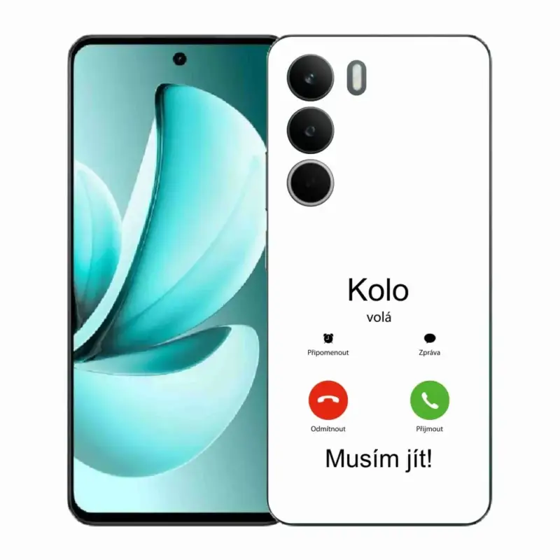 Must-Have Gelový kryt mmCase na Realme C71 - kolo volá bílé pozadí