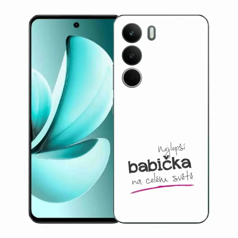 Gelový kryt mmCase na Realme C71 - nejlepší babička 4 bílé pozadí Akční Cena