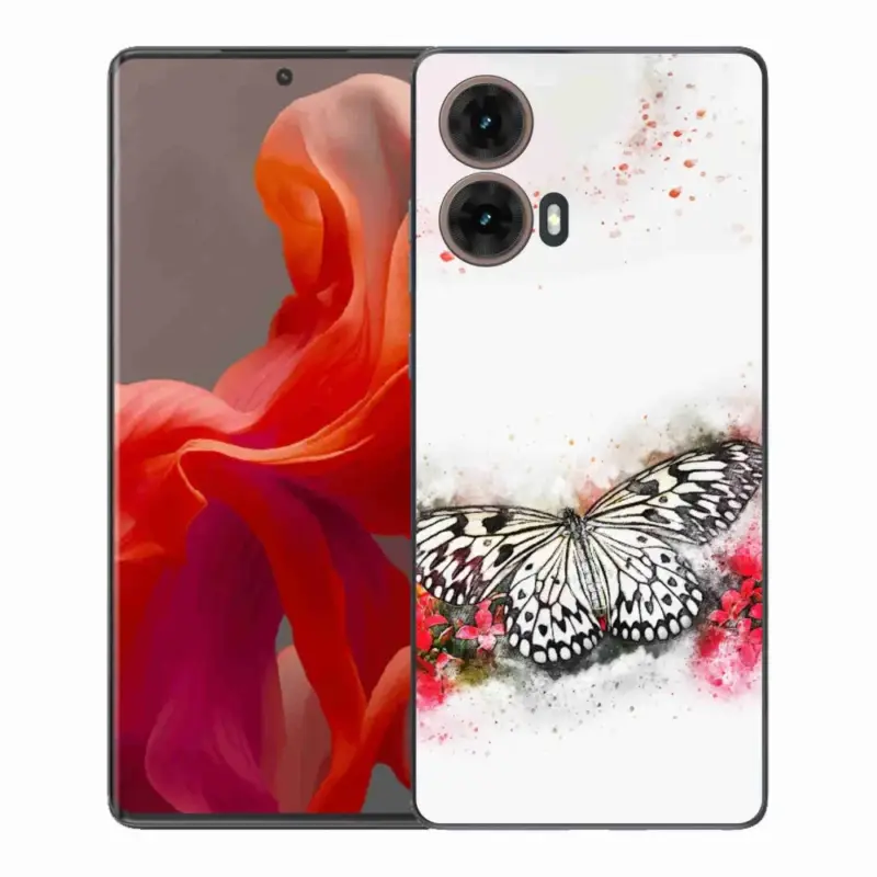 Ihned K Objednání Gelový kryt mmCase na Motorola Moto G85 5G - černobílý motýl