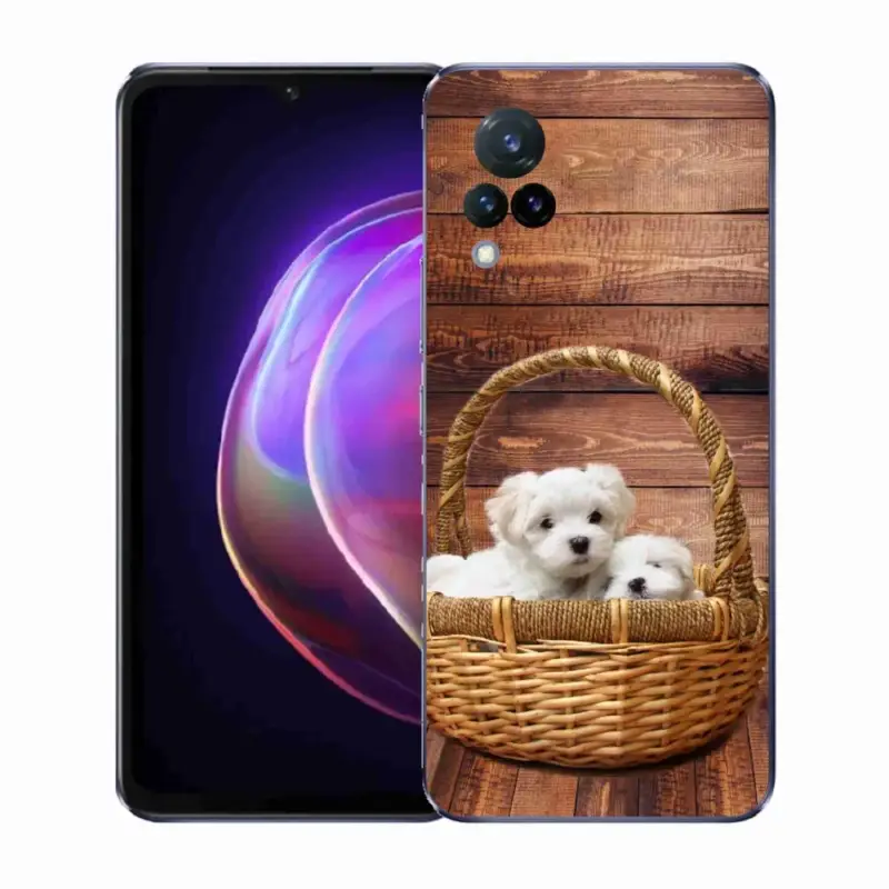 Gelový kryt mmCase na Vivo V21 4G/5G - štěňátka Nakupujte Hned