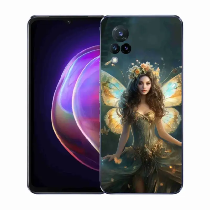 Gelový kryt mmCase na Vivo V21 4G/5G - motýlí žena Výprodej