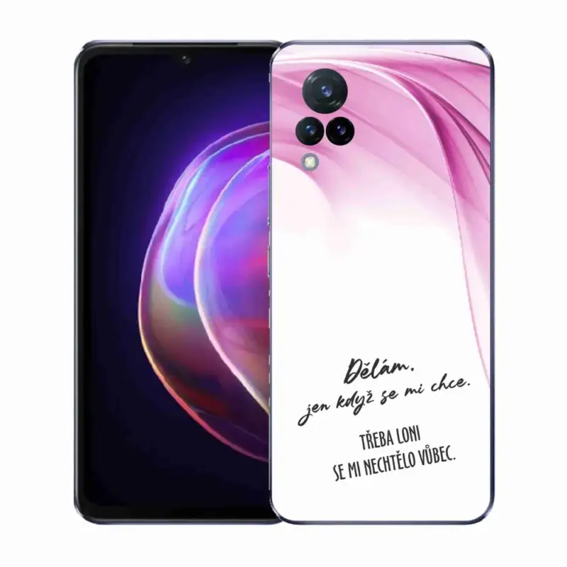 Gelový kryt mmCase na Vivo V21 4G/5G - vtipný text 12 bílé pozadí Bezpečná Platba