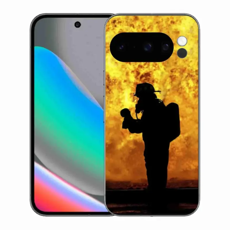 Gelový kryt mmCase na Google Pixel 10 Pro - hasič Finální Výprodej