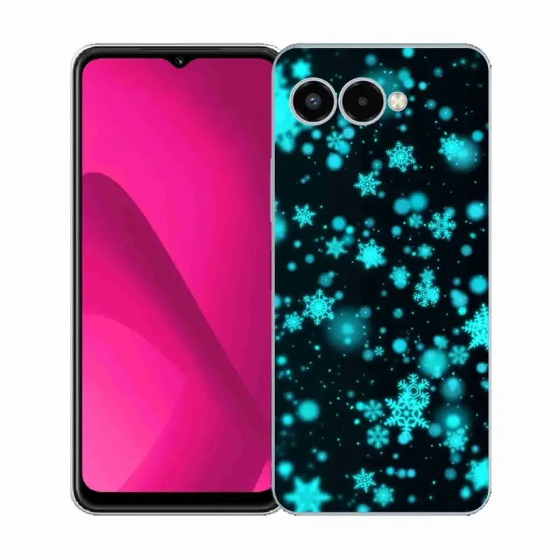 Gelový kryt mmCase na T-Mobile T Phone 3 - sněhové vločky 1 Sezónní Sleva