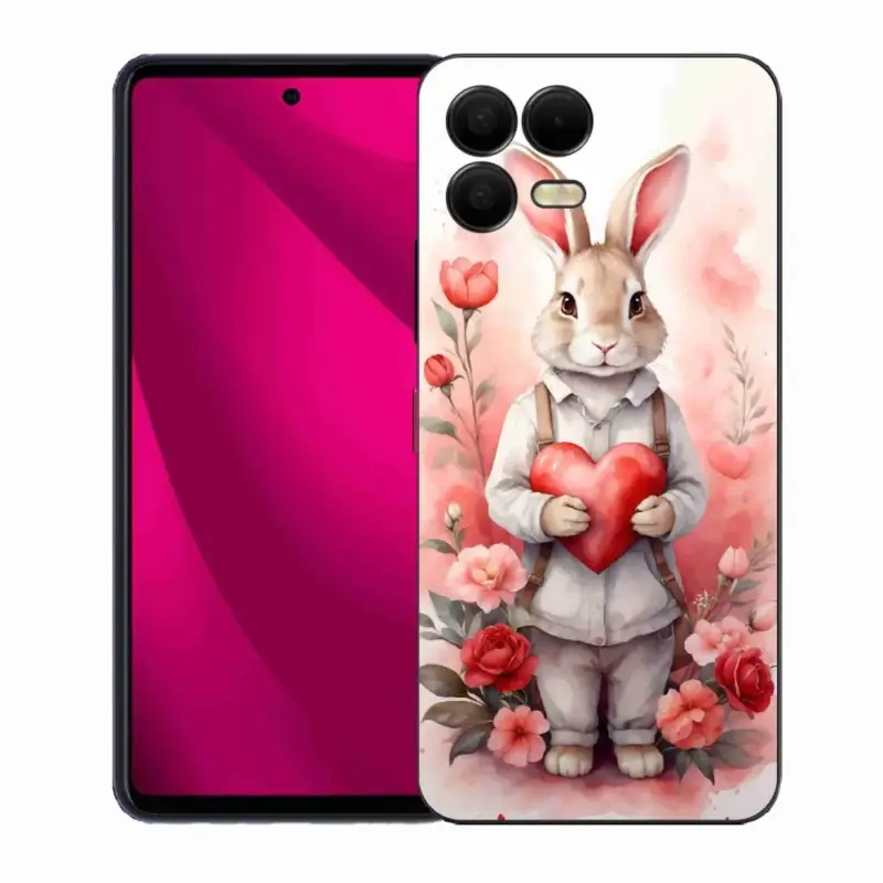 Nejlepší Cena Gelový kryt mmCase na T-Mobile T Phone 3 Pro - zajíc se srdíčkem