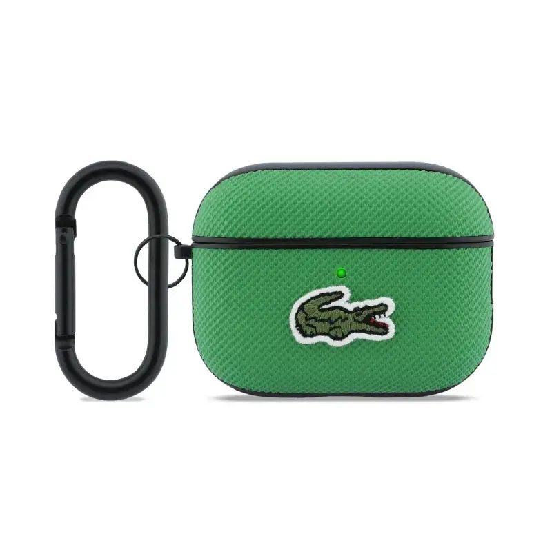 Lacoste Petit Pique Croc Logo Patch Pouzdro pro AirPods Pro 3 Green Zlevněný