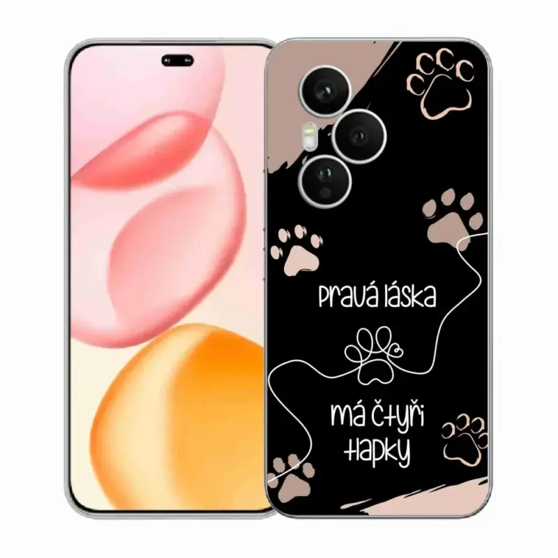 Gelový kryt mmCase na Honor 400 Pro - psí motiv 1 černé pozadí Ihned K Objednání
