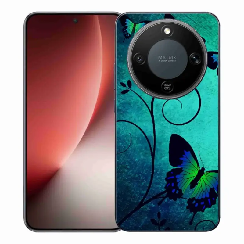 Gelový kryt mmCase na Honor Magic 8 Lite 5G - barevní motýli Akce