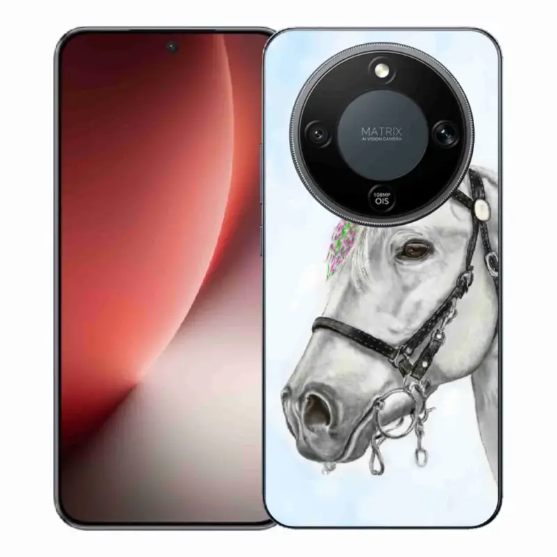 Objednat Nyní Gelový kryt mmCase na Honor Magic 8 Lite 5G - bílý kůň 1