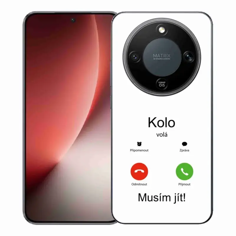 Akční Cena Gelový kryt mmCase na Honor Magic 8 Lite 5G - kolo volá bílé pozadí
