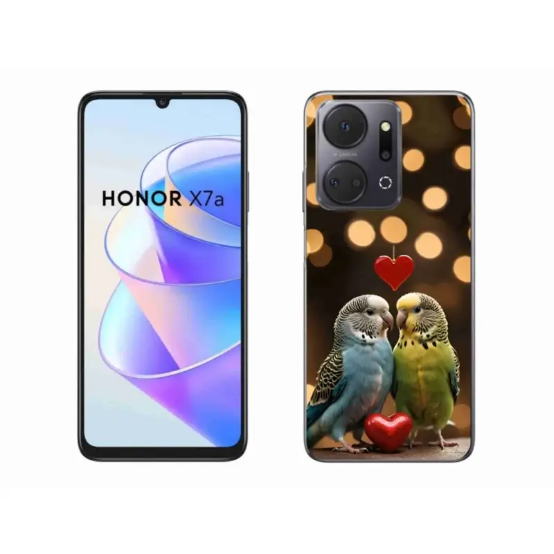 Gelový kryt mmCase na Honor X7a - zamilovaní papoušci Nízká Cena