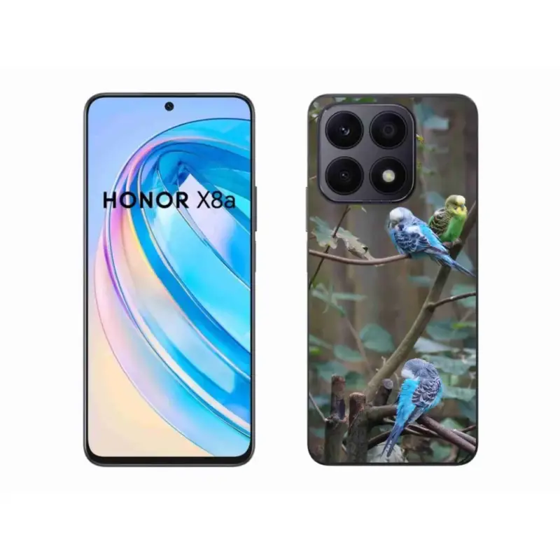 Bezpečná Platba Gelový kryt mmCase na Honor X8a - papoušci na větvi