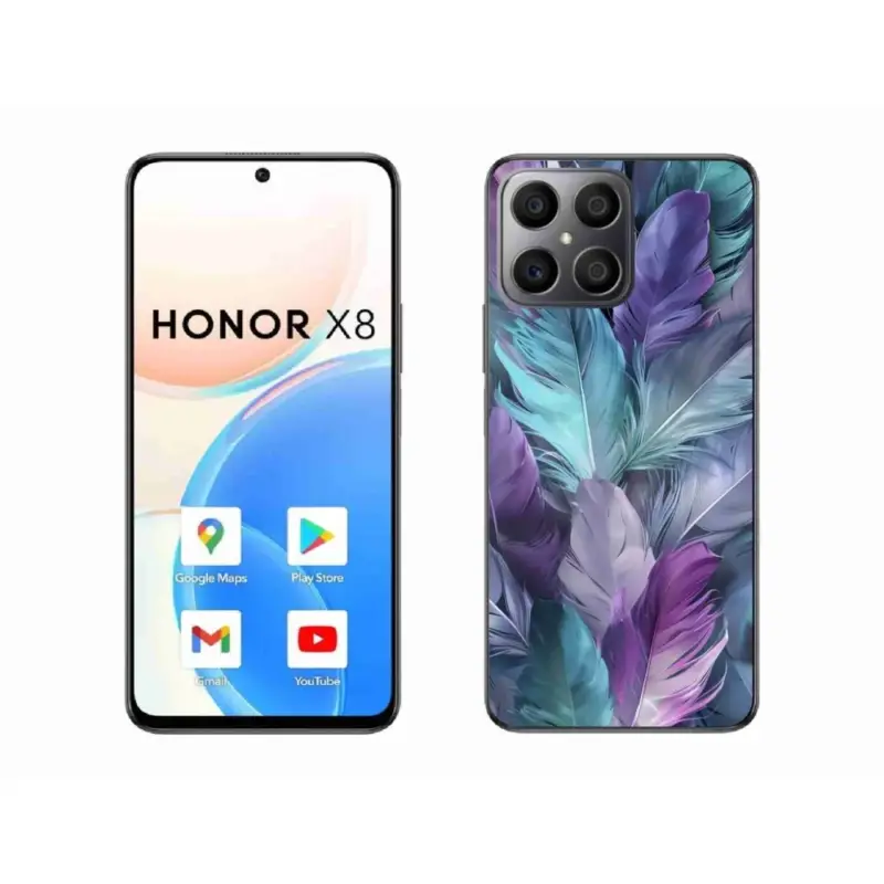 Gelový kryt mmCase na Honor X8 - barevné peří 2 Odeslání Ihned