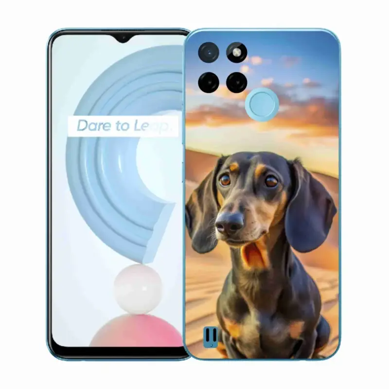 Gelový kryt mmCase na Realme C21Y/C25Y - jezevčík 3 Speciální Cena