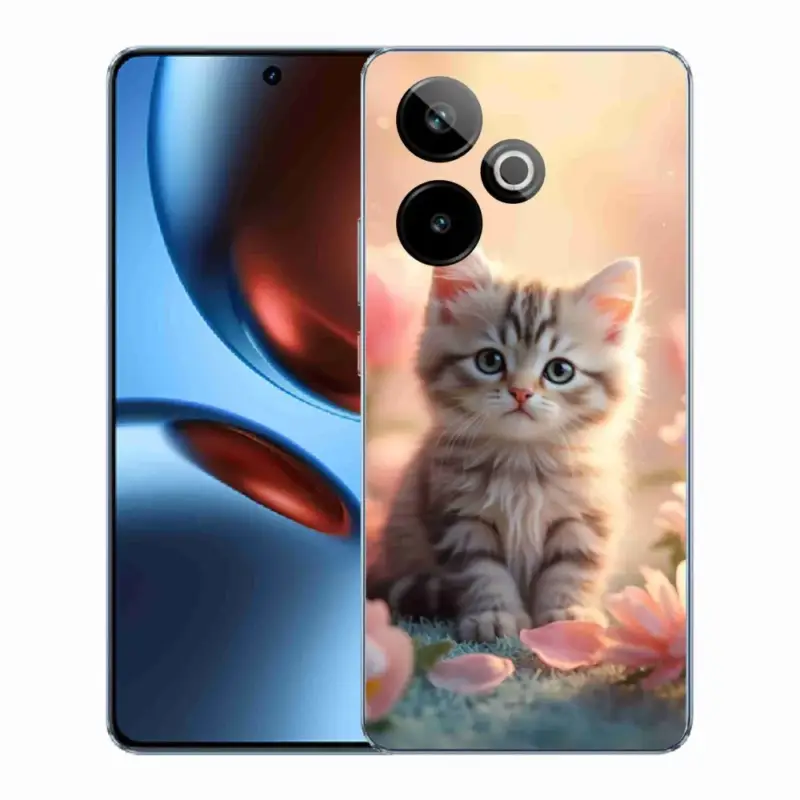 Časově Omezené Gelový kryt mmCase na Realme GT7 5G/GT 7T 5G - roztomilé kotě 8