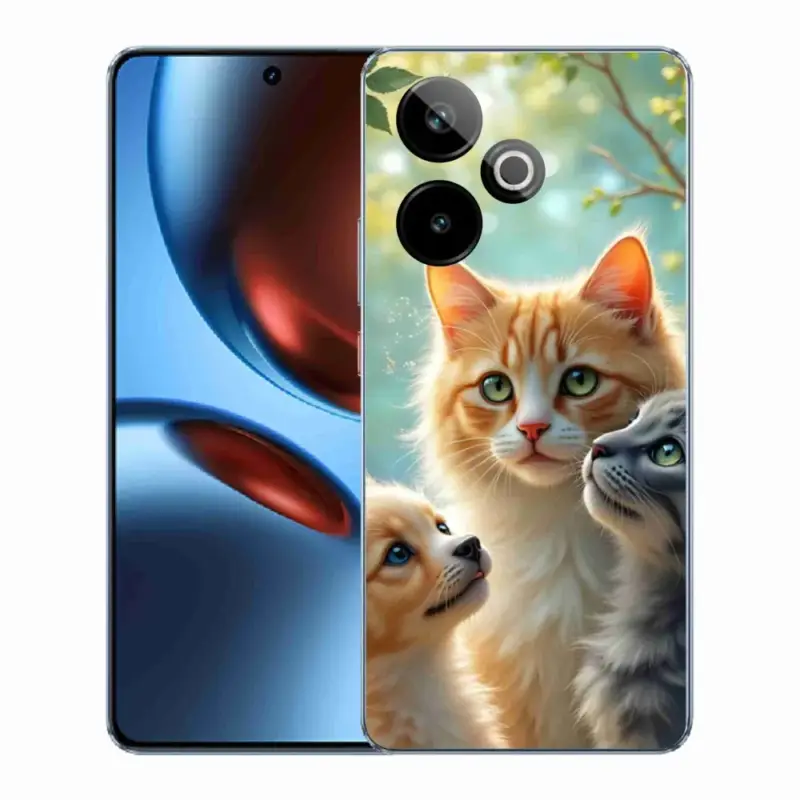Gelový kryt mmCase na Realme GT7 5G/GT 7T 5G - zvířecí přátelství 2 Must-Have